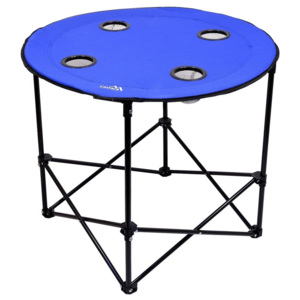 Modrý skladací kempingový stôl Cattara Split