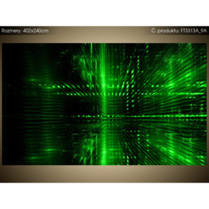 Fototapeta Zelený kyberpriestor 3D 402x240cm FT3313A_9A