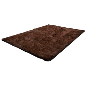 Hnedý Shaggy koberec 160 x 230 cm, váha vlasu 2600 g / m²