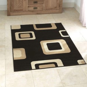 Čierny koberec Think Rugs Diamond, 80 × 140 cm
