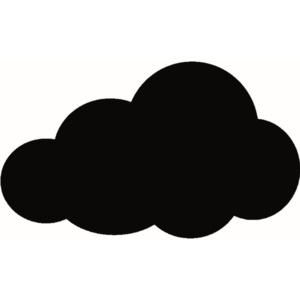 Set popisovacej tabule a kriedovej fixky Securit® Silhouette Cloud, 48 × 29 cm