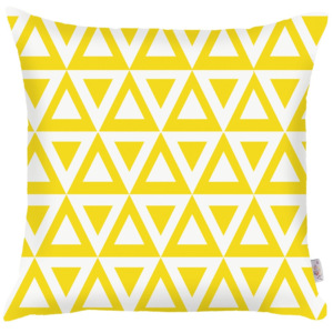 Žltá obliečka na vankúš Apolena Triangle, 43 × 43 cm