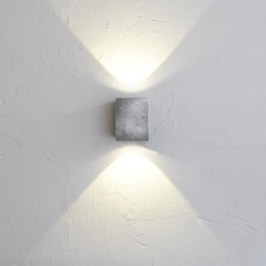 Nordlux CANTO KUBI | dizajnová vonkajšia nástenná lampa Farba: galvanizovaná oceľ