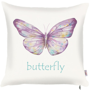Obliečka na vankúš Apolena Violet Butterfly, 43 × 43 cm