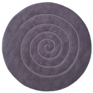Sivý guľatý koberec Think Rugs Spiral, ⌀ 140 cm