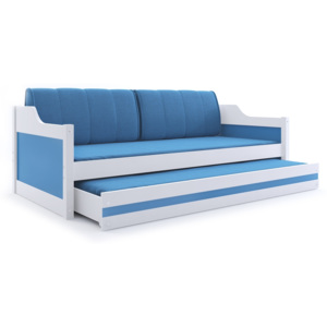 BMS Detská posteľ DAWID / BIELA 190x80 Farba: Modrá