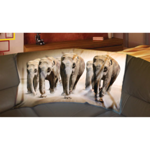 Deka Slony v púšti (Rozmer: 150 x 120 cm)