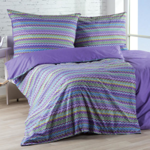 Bavlnené posteľné obliečky Baia fialové