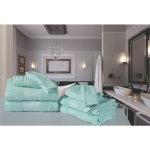 Kúpeľňový set osušiek a rukavíc z bavlny Muller Textiels Sinno