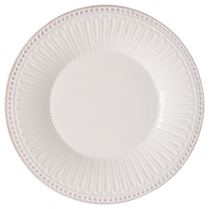 Biely kameninový tanier Clayre & Eef Cooking, ⌀ 25 × 3 cm