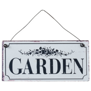 Plechová ceduľka na označenie záhrady