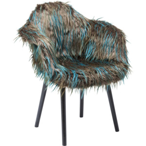 Sada 4 jedálenských stoličiek Kare Design Yeti Fur Dark