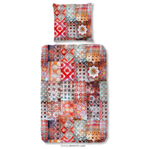 Obliečky na jednolôžko z bavlneného saténu Muller Textiels Rassano Pendoro Roja, 140 × 200 cm