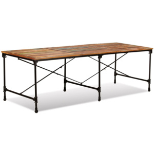 Jedálenský stôl, masívne recyklované drevo, 240 cm