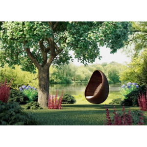Záhradná hojdačka Uovo z umelého ratanu - bez konštrukcie ROYAL SAND