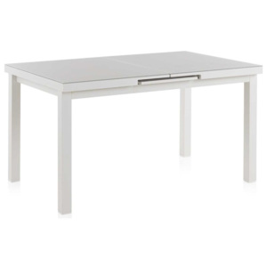 Biely rozkladací jedálenský stôl Geese Pate, dĺžka 140 × 180 cm