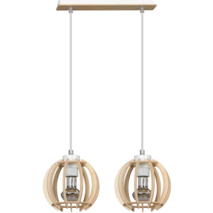 Emibig DILMA 2 | drevená visiaca lampa dvojitá Farba: Drevo