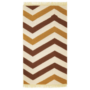Hnedý koberec ZigZag Brown, 80 × 150 cm