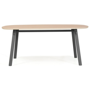 Sivý jedálenský stôl z dubového dreva HARTÔ Céleste, 180 × 86 cm