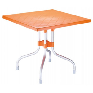 Záhradný skladací stôl DS198334 80 cm, oranžový