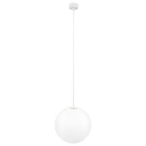 Biele stropné svietidlo s bielym káblom Sotto Luce Tsuri, ∅ 30 cm