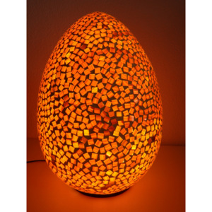 Stolná lampa oranžová EGG - XXL