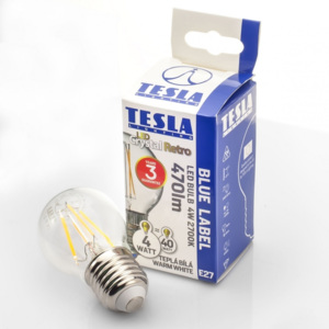 Tesla - LED žiarovka CRYSTAL RETRO miniglobe E27 4W