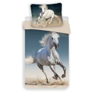 Bavlnené obliečky 3D fototlač Kôň Beluš 140x200