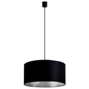 Čierne stropné svietidlo s detailom v striebornej farbe Sotto Luce Mika, Ø 50 cm