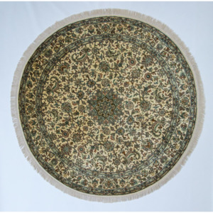 1,56 x 1,57 m - Klasický koberec Kashmir hodváb Krémový
