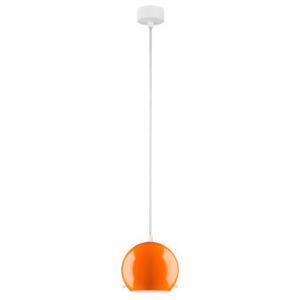 Oranžové stropné svietidlo s bielym káblom Sotto Luce Myoo