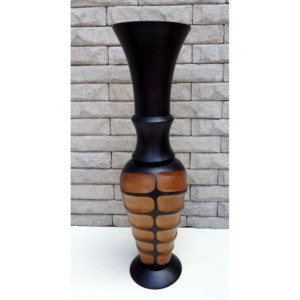 Váza čierna mangové drevo 63 cm