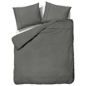 Tmavosivé obliečky z mikroperkálu Sleeptime Satin Monte Carlo, 240 × 220 cm