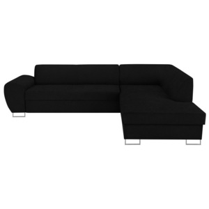 Čierna rohová rozkladacia pohovka s úložným priestorom Kooko Home XL Right Corner Sofa