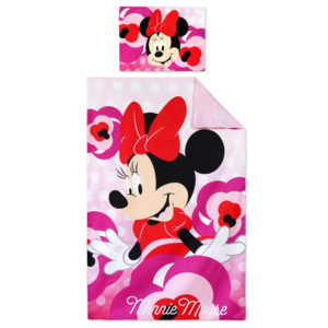 Setino · Bavlnené obliečky do detskej postieľky Minnie Mouse - Disney - 90 x 140 cm + 40 x 55 cm | Certifikát Oeko Tex Standard 100