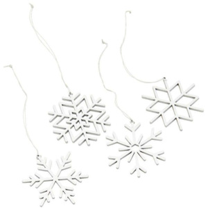 Set vianočných ozdôb Snowflake Silver 5ks