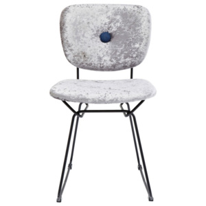 Sivá jedálenská stolička s oceľovou konštrukciou Kare Design Malmö