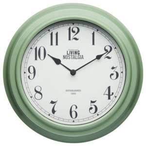 Zelené nástenné hodiny Kitchen Craft Living Nostalgia, Ø 25,5 cm