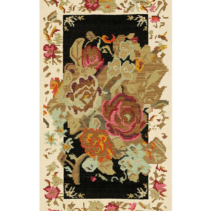 Svetlý koberec Kate Louise Flowered, 80 × 150 cm