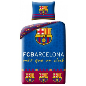 Halantex · Bavlnené posteľné obliečky - posteľná bielizeň - FC Barcelona - 140 x 200 + 70 x 90 cm - Certfikát Oeko-Tex Standard 100