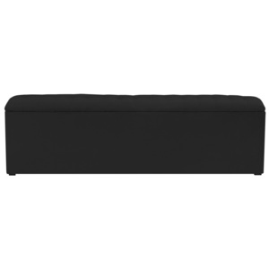 Čierna leňoška s úložným priestorom Windsor & Co Sofas Nova, 180 × 47 cm
