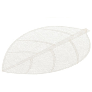 Biele prestieranie v tvare listu Unimasa, 50 × 33 cm
