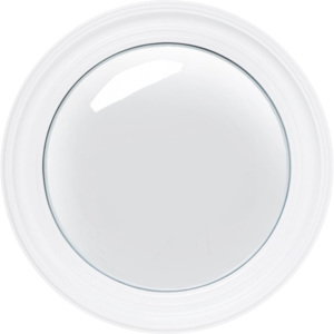Biele nástenné zrkadlo Kare Design Convex, Ø 51 cm
