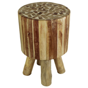 Stolička z teakového dreva HSM Collection Mozaik
