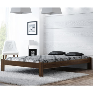 MAGNAT postel ADA 140x200 s roštem - masiv borovice/moření ořech