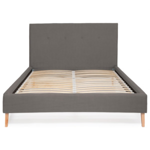 Sivá posteľ Vivonita Kent Linen, 200 × 160 cm