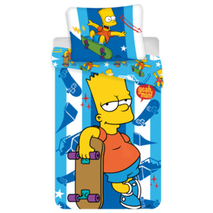 Jerry Fabrics povlečení bavlna Simpsons Bart skater 140x200 70x90