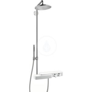 Sprchová súprava Showerpipe s termostatom, biela/chróm - Axor Bouroullec 19670400