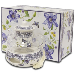 Keramická súprava na čaj Violet Flowers