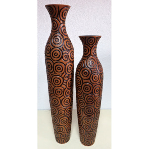 Váza SUAN hnedá mangové drevo64 cm
